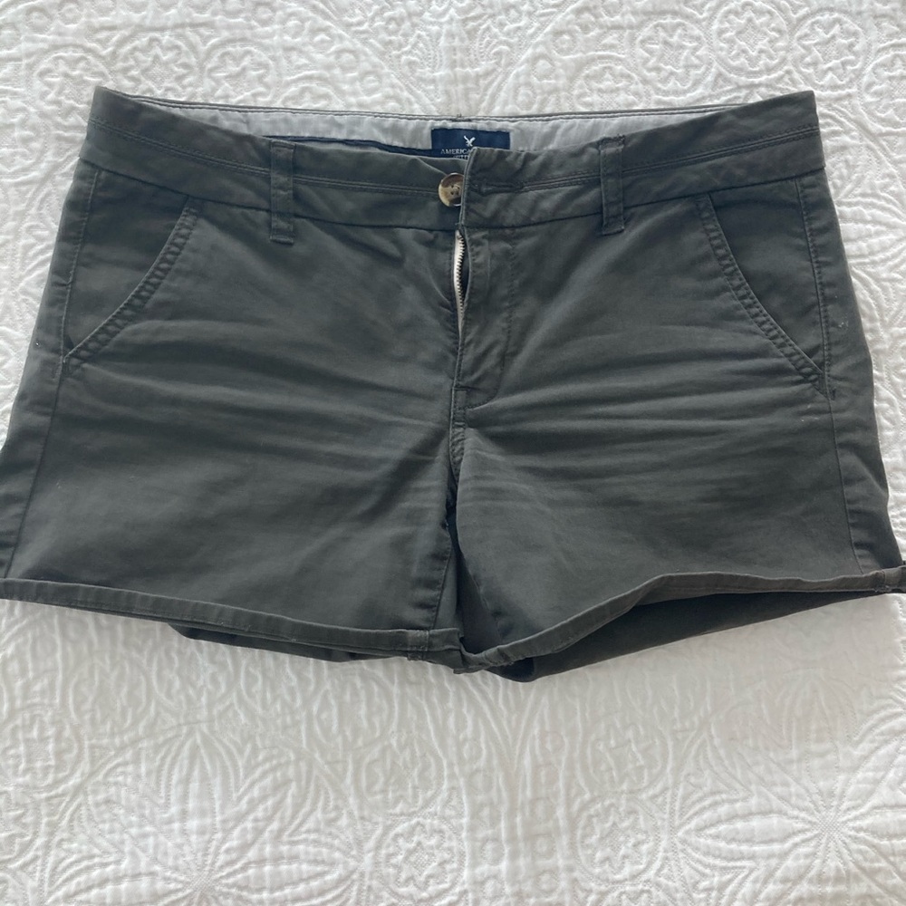 American Eagle Olive Green midi shorts